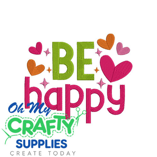 Be Happy 25 Embroidery Design