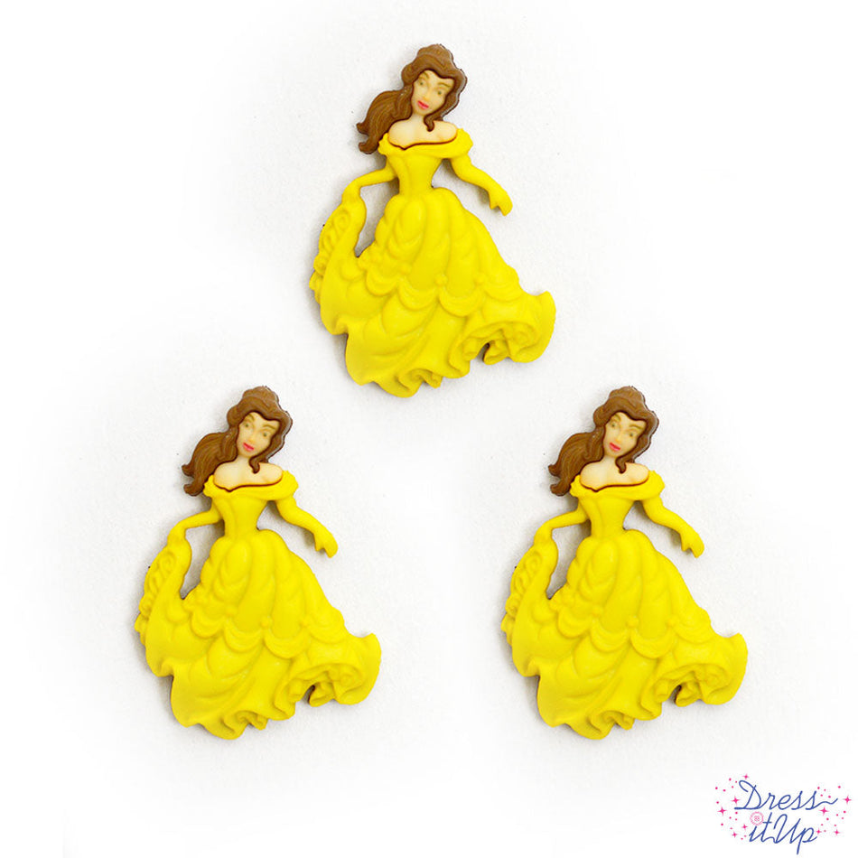 Dress It Up Buttons - Belle/Beauty and the Beast Button Singles