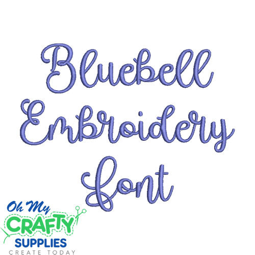 Bluebell Embroidery Font (BX Included)