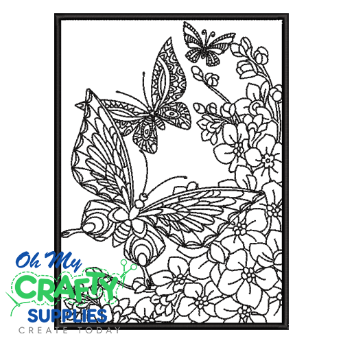 Butterfly Frame Embroidery Design