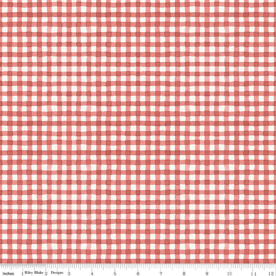 Countryside Gingham Red 1/2 yard
