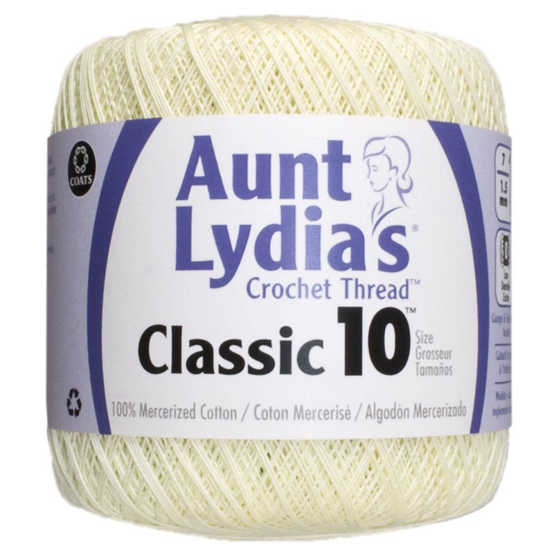Aunt Lydia Crochet Thread Size 10 Cream