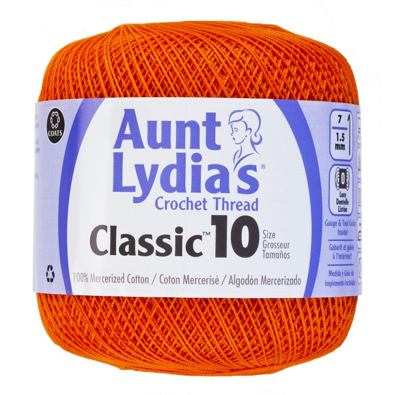 Aunt Lydia Crochet Thread Size 10 Pumpkin