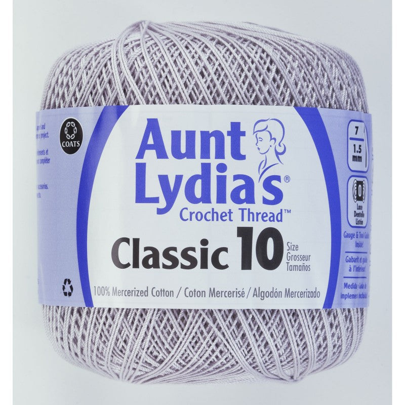 Aunt Lydia Crochet Thread Size 10 Silver