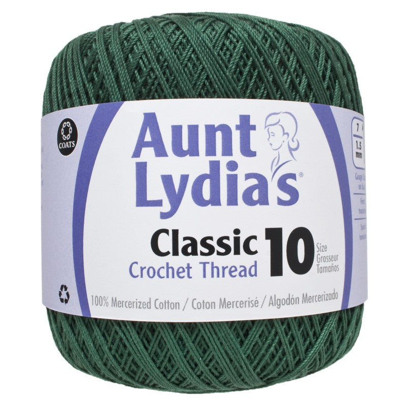 Aunt Lydia Crochet Thread Size 10 Forest Green