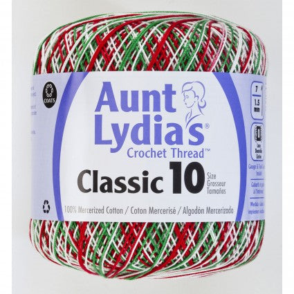 Aunt Lydia Crochet Thread Size 10 Shaded Christmas