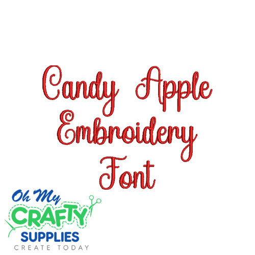 Candy Apple Embroidery Font (BX Included)