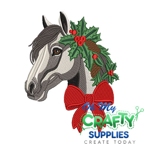 Christmas Horse 119 Embroidery Design