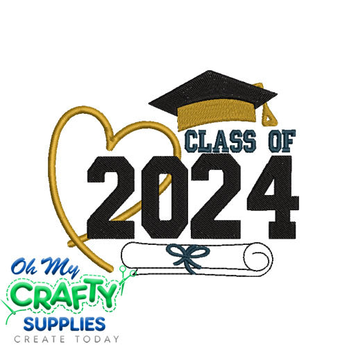 Class of 2024 Embroidery Design