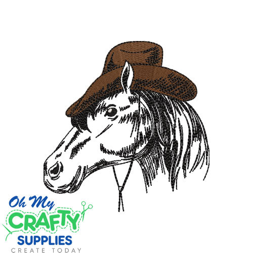 Cowboy Horse Embroidery Design