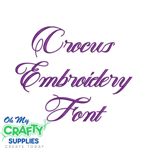 Crocus Embroidery Font (BX Included)