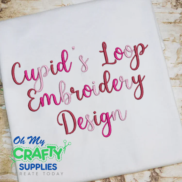 Cupid's Loop Embroidery Font (BX Included)