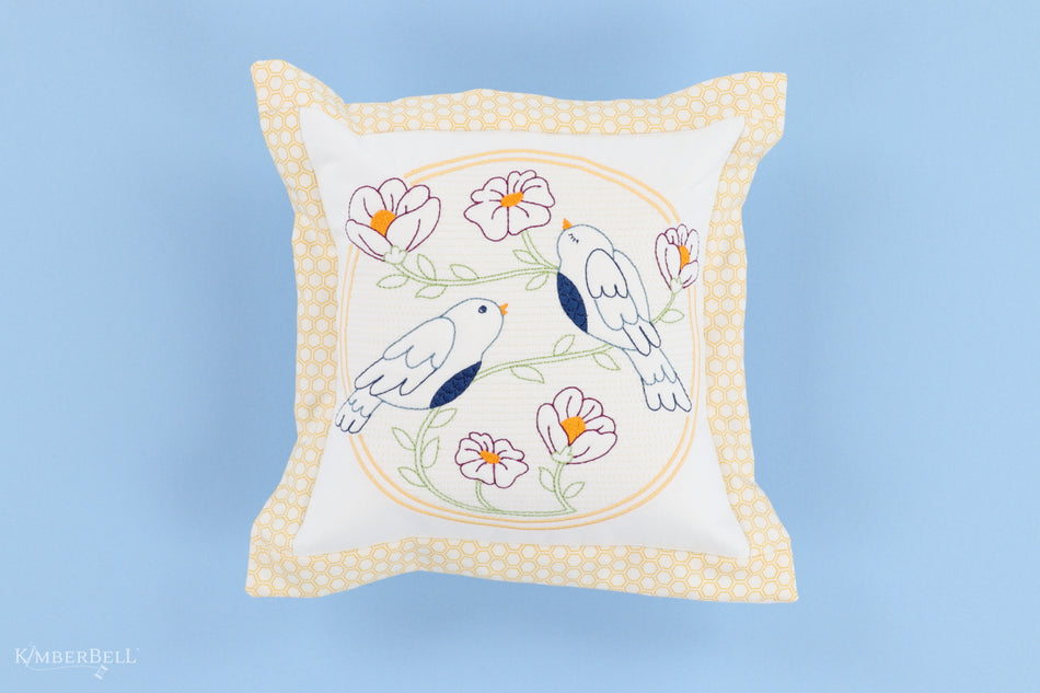 Happy as a Lark Trapunto Pillow License