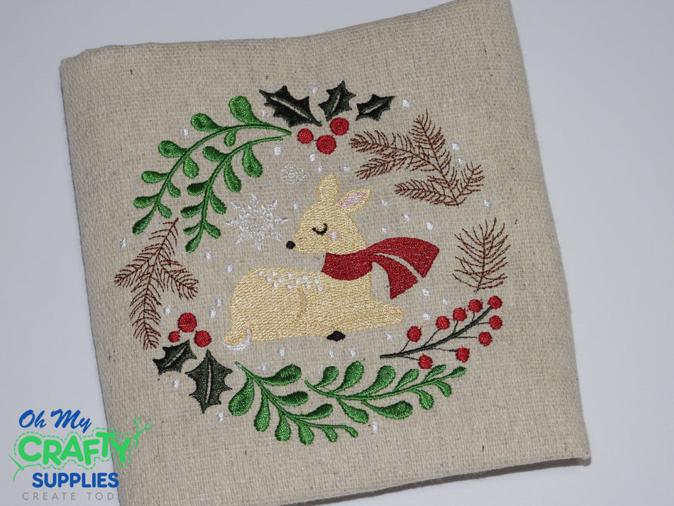 Winter Deer 919 Embroidery Design
