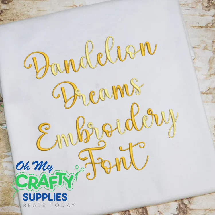 Dandelion Dreams Embroidery Font (BX Included)