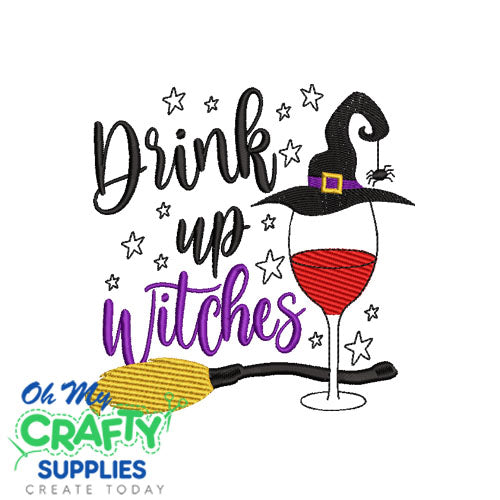 Drink up witches 930 Embroidery Design