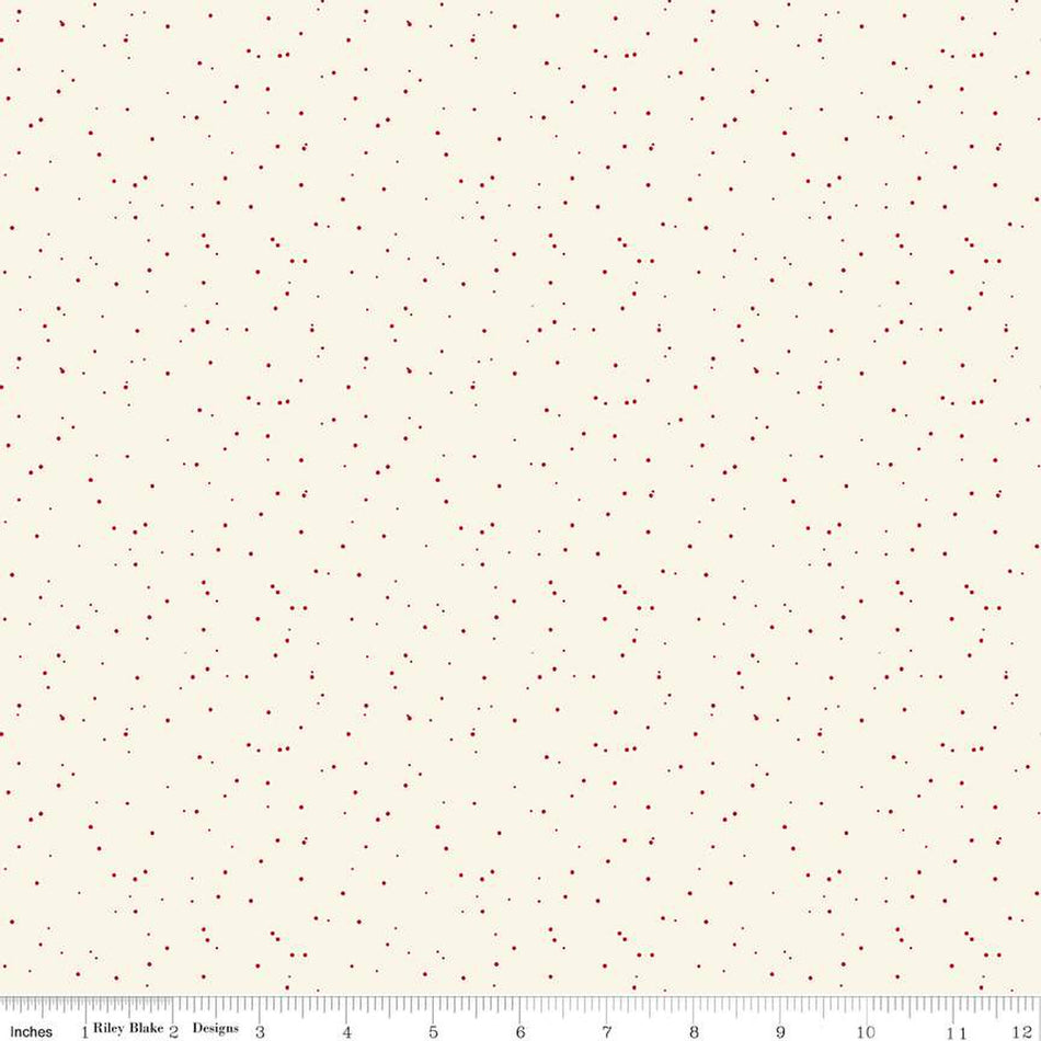 Flannel Snow Dots Cream 1/2 yard