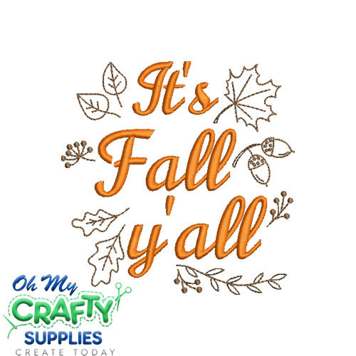 Fall Y'all 82824 Embroidery Design