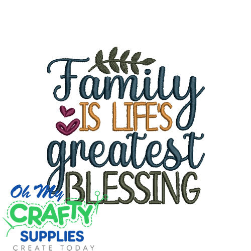 Family greatest blessings 88 Emboridery Design