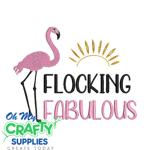 Flocking Fabulous 522 Embroidery Design