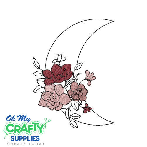 Floral Moon 81723 Embroidery Design