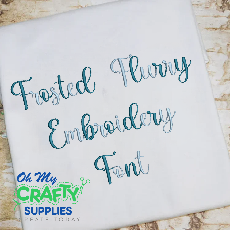 Frosted Flurry Embroidery Font (BX Included)