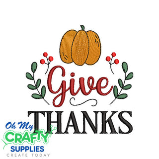Give Thanks 82023 Embroidery Design