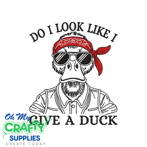 Give A Duck Embroidery Design