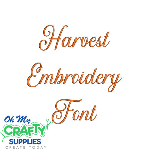 Harvest Embroidery Font (BX Included)