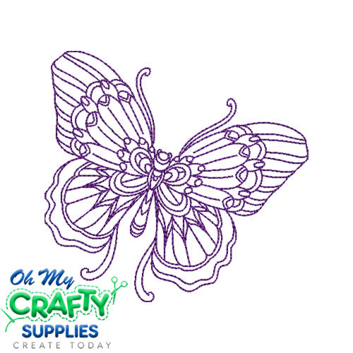 Henna Butterfly 41624 Embroidery Design