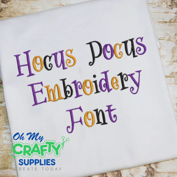 Hocus Pocus Embroidery Font (BX Included)