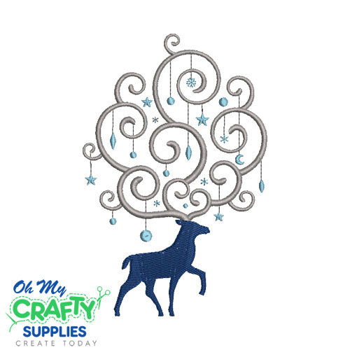 Holiday Deer 92823 Embroidery Design