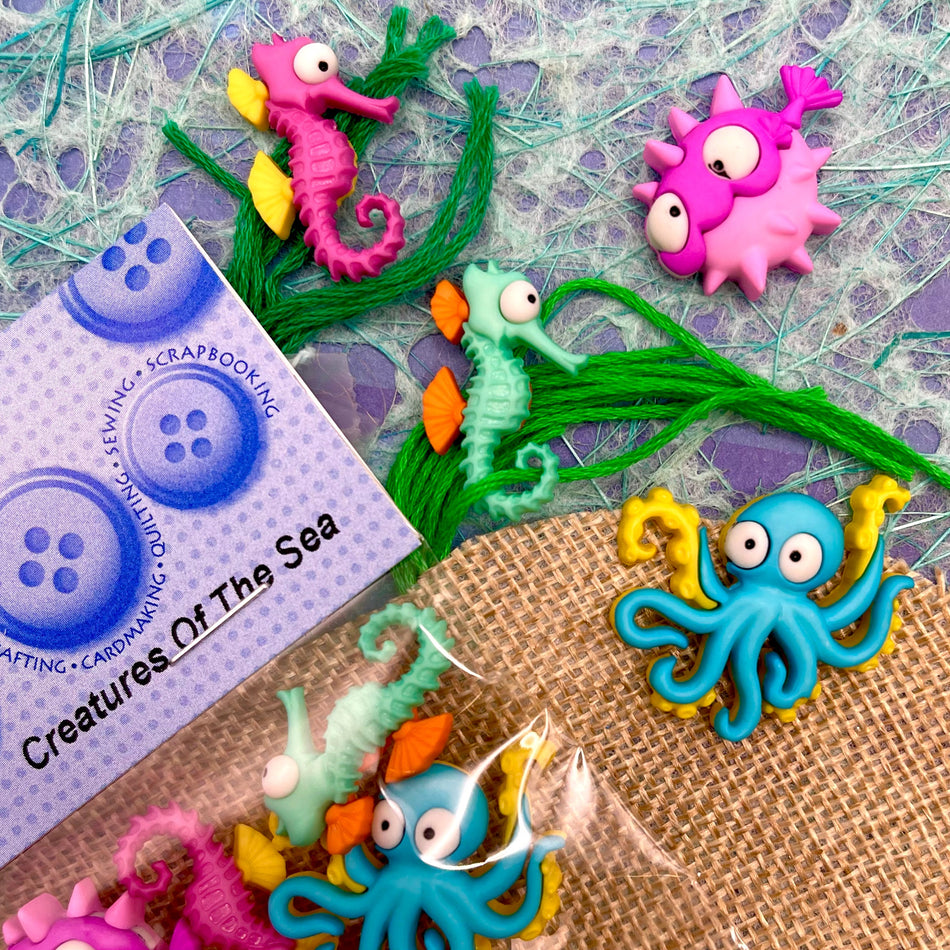 Dress It Up Buttons -Creatures of the Sea