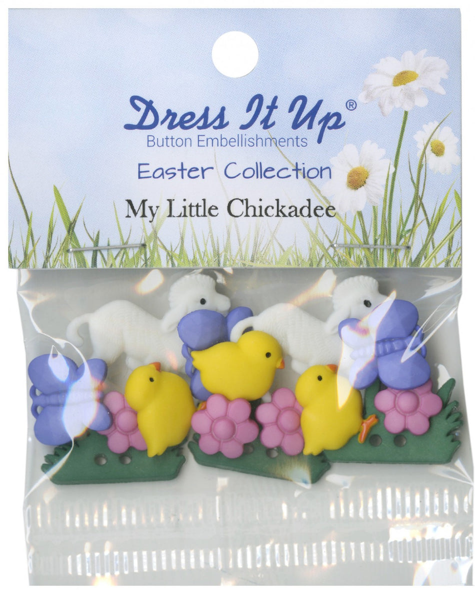 Easter My Little Chickadee Button Bag
