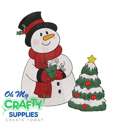 Jolly Happy Snowman 820 Embroidery Design