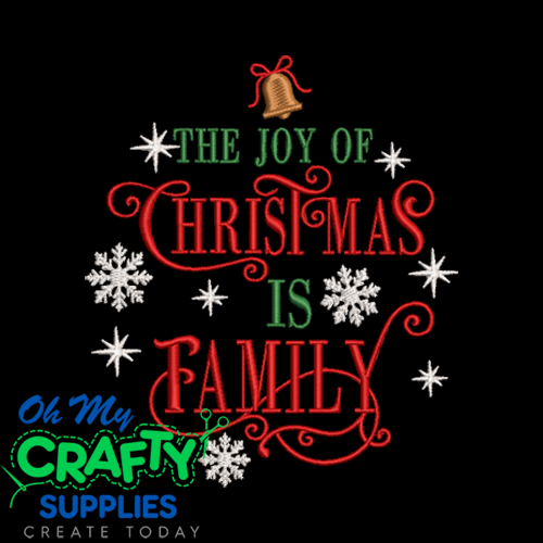 Joy is Family Embroidery Design