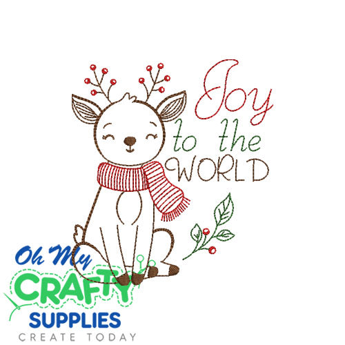 Sketch Joy to the world 1029 Embroidery Design