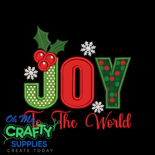 Joy to the world applique 1127 Embroidery Design