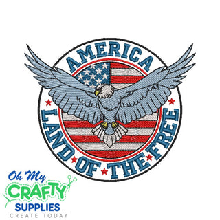 Land of the free 621 Embroidery Design