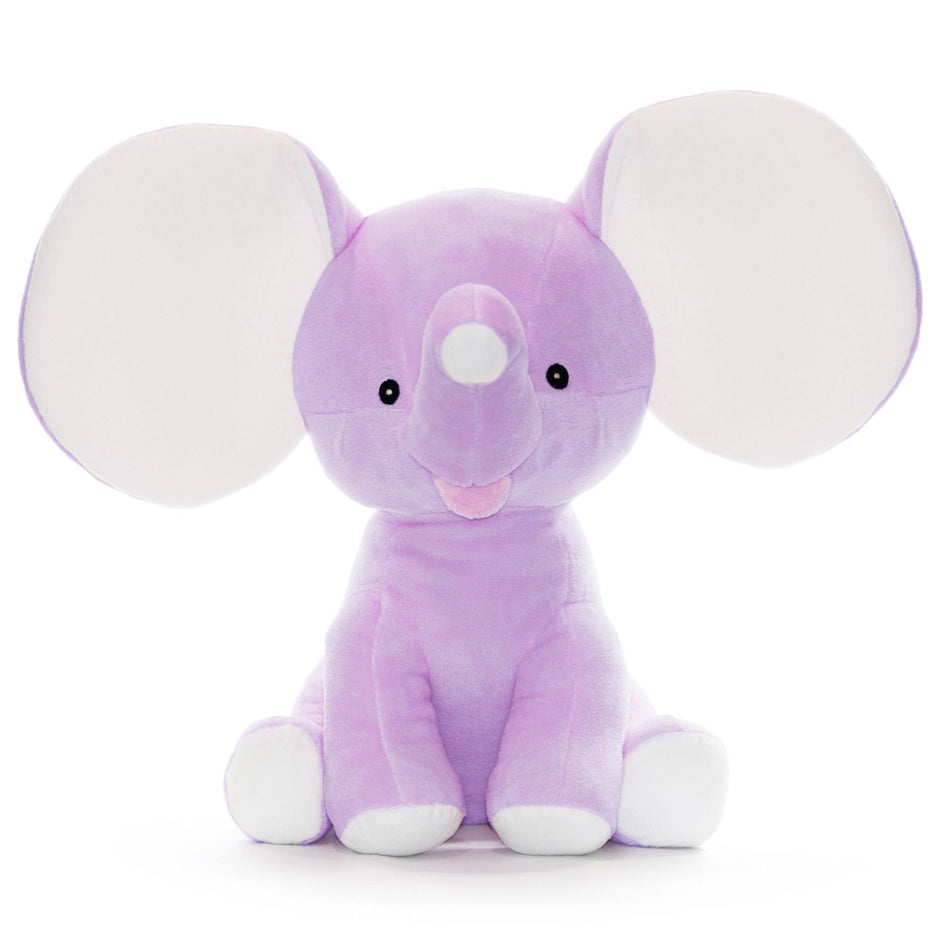 Cubbies Dumble - 12" Elephant w/Embroiderable Ears - Lavender