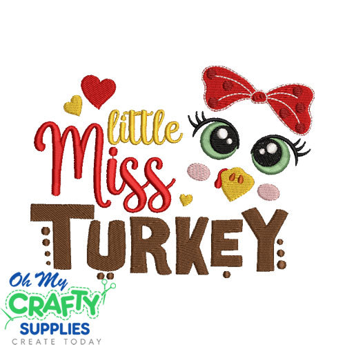 Little Miss Turkey 1018 Embroidery Design