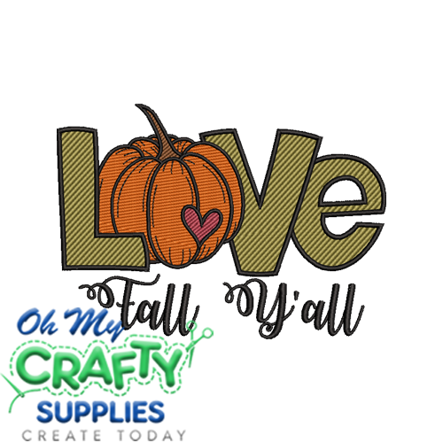 Love Fall Y'all 922 Embroidery Design