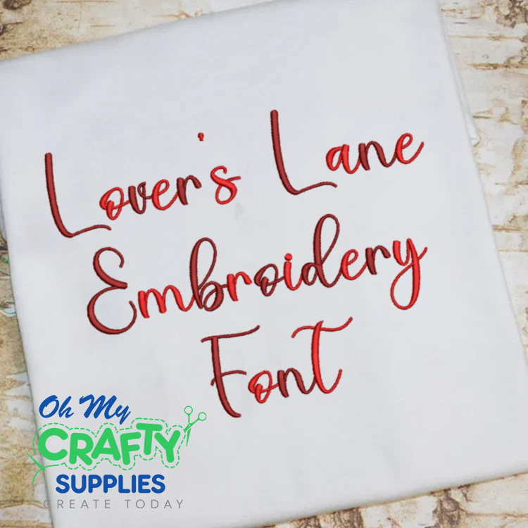 Lover's Lane Embroidery Font (BX Included) (FM)