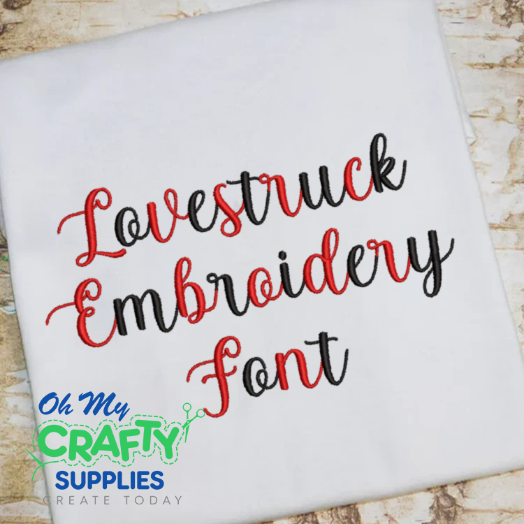 Lovestruck Embroidery Font (BX Included) (FL)