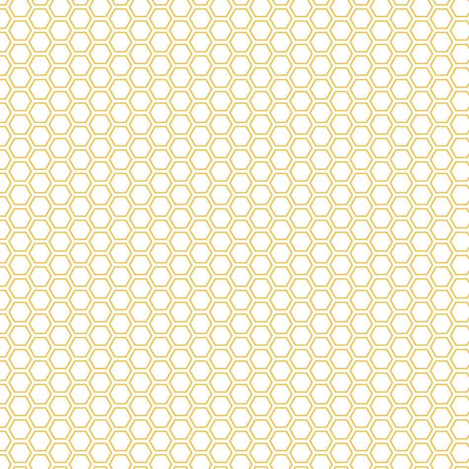 Vintage Flora Honeycomb (Yellow) 1/2 yard