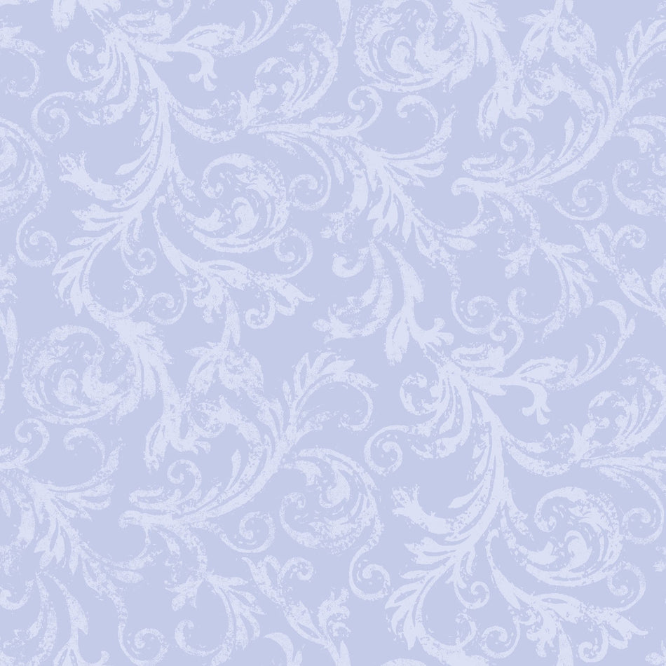 Sugar Lilac Scroll (Blue) 1/2 yard
