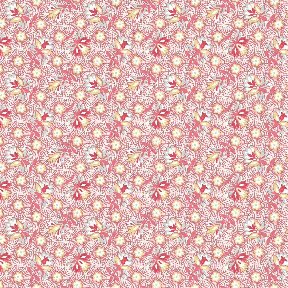 Birdsong Flower Puffs (Pink) 1/2 yard