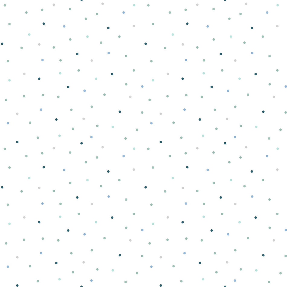 Vintage Flora Tiny Dots (White/Blue/Multi) 1/2 yard