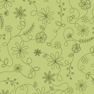 Kimberbell Basics Swirl Floral (Green)-ETA Oct.