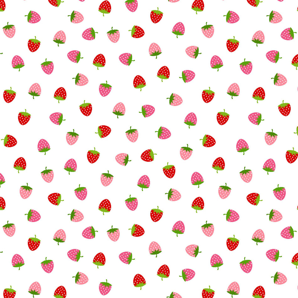 Kimberbell Celebration Strawberries (Red/Pink) 1/2 yard